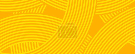 Illustration for Pasta background, spaghetti abstract geometric pattern. Macaroni yellow poster. Wavy abstract pattern. Pasta vector illustration - Royalty Free Image