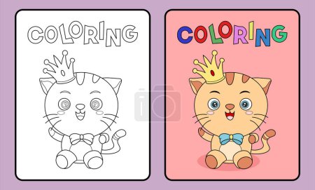 Illustration for Learn coloring for kids and elementary school. - Royalty Free Image