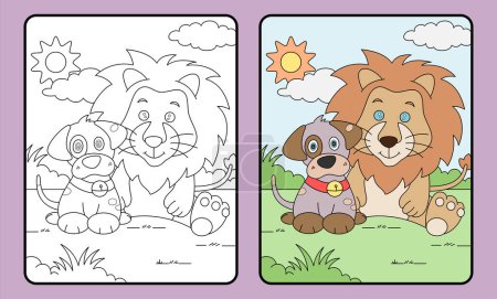Ilustración de Aprender a colorear para los niños y la escuela primaria. - Imagen libre de derechos