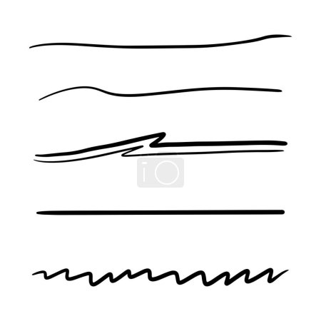 hand drawn underline collection, vector illustration.