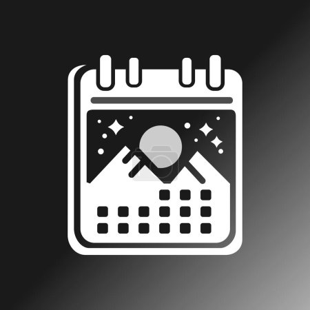 unique calendar icon, vector Illustration.