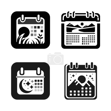 icono de calendario único, vector Ilustración.