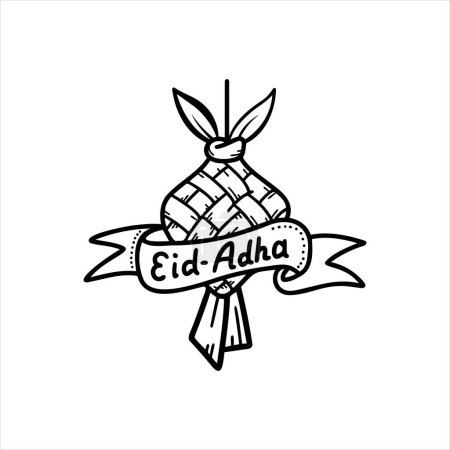 Illustration for A design element for the celebration of Eid al-Adha - Royalty Free Image