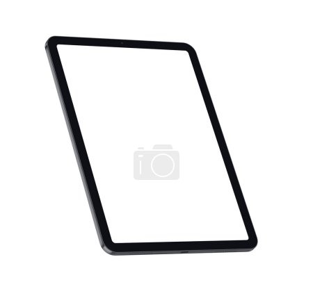 Téléchargez les photos : Écran blanc 3d rendu appareil tablette isolé sur fond blanc - en image libre de droit
