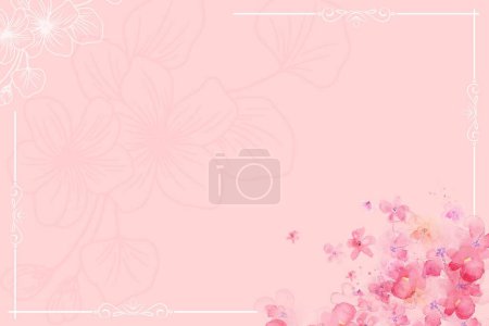 Téléchargez les photos : Couleur rose floral conception de fond - Rose papier peint de style mariage - en image libre de droit