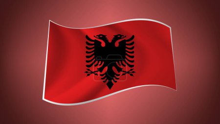 Téléchargez les photos : Drapeau national de l'Albanie - Drapeau national de l'Albanie - Illustration du drapeau albanais - en image libre de droit