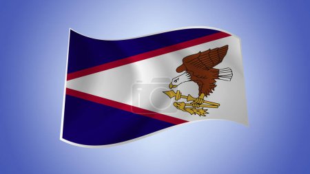 Ilustración de Bandera Nacional de Samoa Americana (US) - ondeando Bandera Nacional de Samoa Americana (US) - Samoa Americana (US) Flag Illustration - Imagen libre de derechos