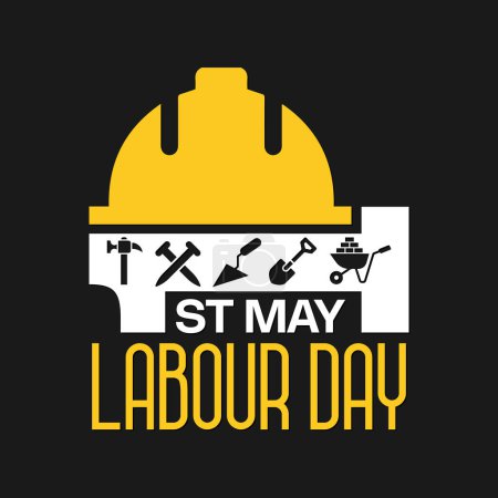 Téléchargez les illustrations : Joyeuse fête du travail. Le 1er mai. Journée internationale du travail - Conception de la Journée des travailleurs - en licence libre de droit