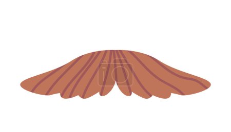 Ilustración de Bigote, Whisker aislado sobre fondo blanco. Elemento icono o emblema para los servicios de cuidado de peluquería y bigote, peluquería para hombres. Ilustración de vectores de dibujos animados - Imagen libre de derechos