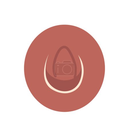 Ilustración de Sombrero masculino marrón con ala ancha aislado sobre fondo blanco. La imagen es adecuada para promover accesorios de moda para hombre, contenido relacionado con sombreros y sombreros masculinos. Ilustración de vectores de dibujos animados - Imagen libre de derechos