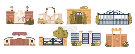 Fences And Gates Architectural Elements, Demarcate Boundaries, Enhance Security, And Add Aesthetic Appeal. They Vary In Materials, Designs, Heights, And Integration With Landscape And Building Styles