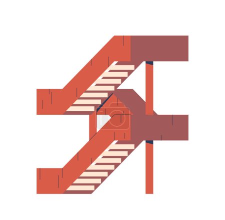 Ilustración de Escaleras contemporáneas cuentan con un elegante diseño vectorial, combinando materiales como acero y piedra. Enfatizando tanto la funcionalidad como la estética, las escaleras muestran conceptos abiertos y arquitectura minimalista - Imagen libre de derechos