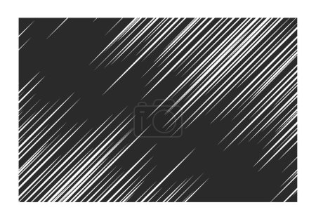 Illustration for Comic Speed Lines Used In Manga, Anime And Cartoons To Depict Action, Motion Or Burst Of Speed. Dynamic Vector Monochrome Backgrounds with Diagonal, Vertical Linear Patterns Creating Dramatic Effect - Royalty Free Image