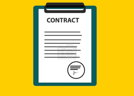 Illustration pour Sign a contract.Real estate and real estate idea concept. - image libre de droit