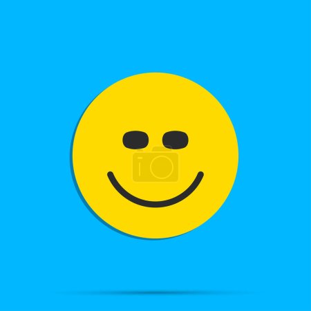 Illustration for Happy face icon.positive expression or customer satisfaction idea concept. - Royalty Free Image