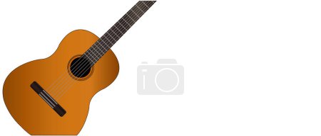 Illustration for Acoustic guitar isolated on white background.world music idea concept. - Royalty Free Image