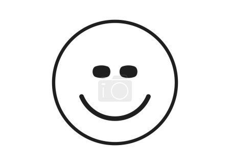 Illustration for Happy smiley face isolated - Royalty Free Image