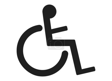 Illustration vectorielle en fauteuil roulant.concept idée journée handicap mondial.