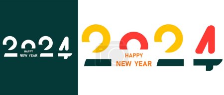 Photo for Happy New Year 2024 logo text design. - Royalty Free Image