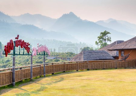 Popular travel destination,dramatic scenery and beautiful panoramic views, from the popular viewing location,just outside the small town of Pai.
