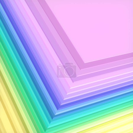 Photo for Abstract business background with simple neon colored geometric shapes. Minimal creative design. 3d rendering digital illustration - Royalty Free Image