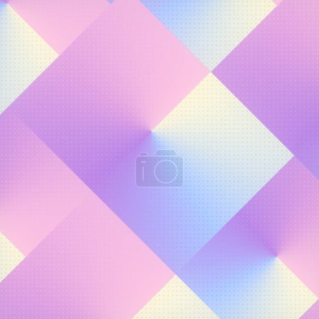 Photo for Bright neon colored geometric background. Minimal creative design. 3d rendering pattern in abstract style. Digital illustration - Royalty Free Image