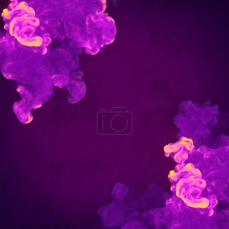 Foto de Composición con humo químico de color rosa en la vieja superficie rayada. Plantilla de moda. Fondo abstracto para el diseño de conceptos. 3d representación ilustración digital - Imagen libre de derechos