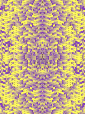 Foto de Plantilla de diseño artístico de patrón simétrico de onda con gradiente de moda. Fondo abstracto. 3d representación ilustración digital - Imagen libre de derechos
