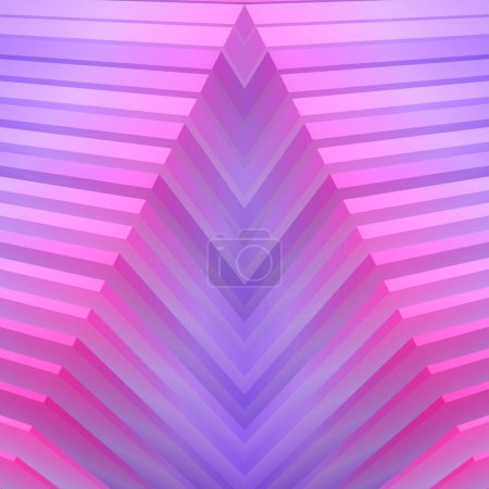 Foto de Composición simétrica con formas geométricas simples. Fondo abstracto brillante. 3d representación ilustración digital - Imagen libre de derechos