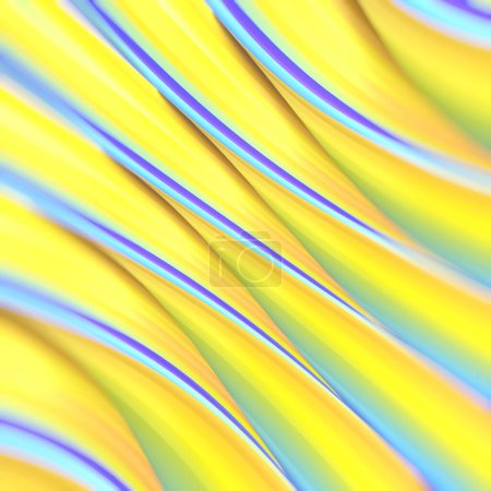 Foto de Fondo abstracto con ondas de gradiente multicolor. Patrón para el diseño de decoración. 3d representación ilustración digital - Imagen libre de derechos