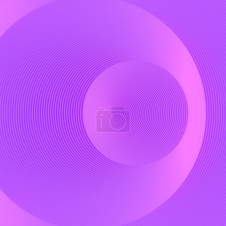 Foto de Patrón de líneas en forma de círculo, sobre fondo violeta. Plantilla creativa de renderizado 3D moderno. La ilustración digital - Imagen libre de derechos