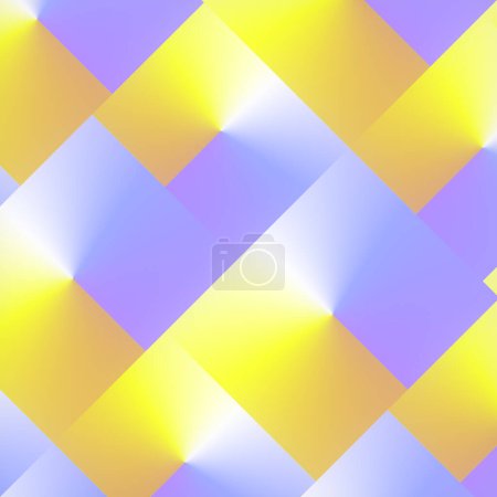 Téléchargez les photos : Fond géométrique avec dégradé de couleur néon tendance. Conception de couverture abstraite pour votre projet. Illustration numérique de rendu 3D - en image libre de droit