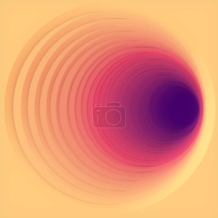 Téléchargez les photos : Schéma abstrait de cercles profonds. Fond lumineux. Texture géométrique. Illustration numérique de rendu 3D - en image libre de droit