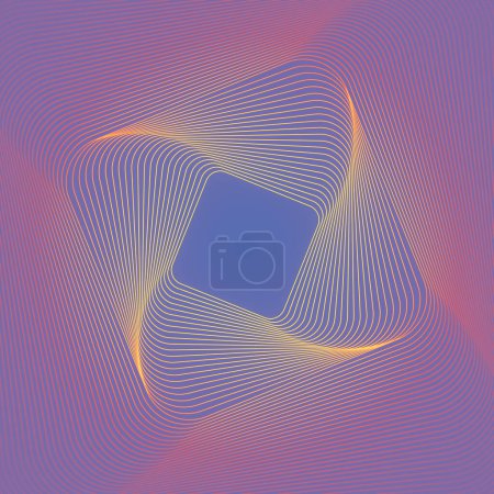 Photo for Abstract multi colored linear pattern. Geometric abstract art background. Minimal creative design. 3d rendering modern style. Digital illustration - Royalty Free Image