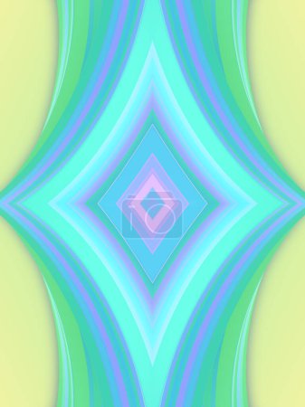 Photo for Kaleidoscopic pattern of geometric shapes with trendy gradient. Futuristic background. 3d rendering digital illustration - Royalty Free Image