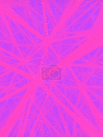 Foto de Chaotic deep geometric pattern of pink colored lines. Contemporary design template. Abstract grunge background. 3d rendering digital illustration - Imagen libre de derechos