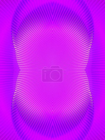 Téléchargez les photos : Radial pattern of lines with a fashionable pink gradient, representing a geometric three-dimensional shape. Bright abstract background. Business concept. 3d rendering digital illustration - en image libre de droit
