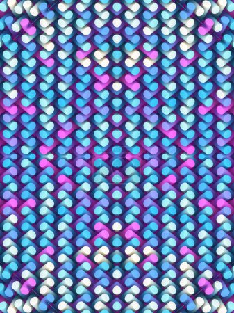 Foto de Digital background with multi colored cylindrical shapes. Abstract geometric pattern with trendy gradient. Contemporary art. Design element. 3d rendering illustration - Imagen libre de derechos