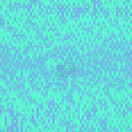 Foto de Patrón ondulado de rayas rectangulares con gradiente de color neón. Proyección ortogonal. Diseño moderno. 3d representación ilustración digital - Imagen libre de derechos