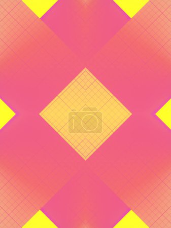 Téléchargez les photos : Symmetrical geometric background with trendy gradient. Minimal style. Abstract creative concept. 3d rendering digital illustration - en image libre de droit