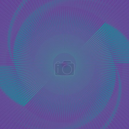 Foto de Radial pattern of neon colored lines representing a geometric three-dimensional object. Digital 3d rendering illustration background. Minimal concept - Imagen libre de derechos