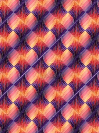Téléchargez les photos : Pattern of flipping pages with a stepped striped gradient. Abstract creative design background. 3d rendering digital illustration - en image libre de droit