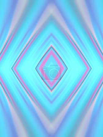 Photo for Abstract symmetrical wavy background of twisted neon colored geometric shapes. Design element. 3d rendering digital illustration - Royalty Free Image