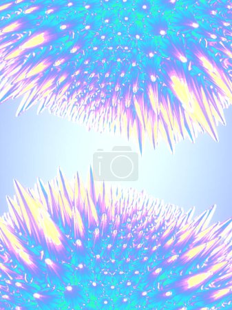Photo for Abstract ferromagnetic organic blobs. Contemporary abstract web template. Modern background. Creative design. 3d rendering digital illustration - Royalty Free Image