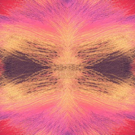 Foto de Composición simétrica de fantásticas líneas multicolores. Diseño creativo moderno. 3d representación ilustración digital - Imagen libre de derechos
