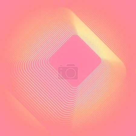 Foto de Colored pattern of lines, on a pink background. Abstract modern art design. Futuristic technology style. 3d rendering digital illustration - Imagen libre de derechos