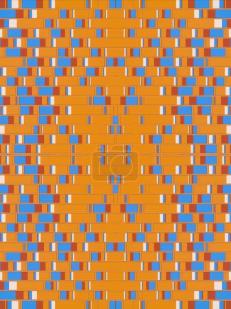 Foto de Patrón de rayas rectangulares con gradiente de moda. Plantilla de diseño Fondo moderno multicolor. 3d representación ilustración digital - Imagen libre de derechos