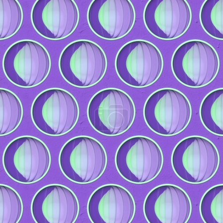Foto de Patrón geométrico abstracto en color neón. Fondo geométrico. 3d representación ilustración digital - Imagen libre de derechos