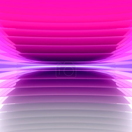 Photo for Shiny glass plates with a fashionable pink gradient. Abstract creative design background. 3d rendering digital illustration - Royalty Free Image