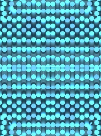 Téléchargez les photos : Fond numérique de cylindres inclinés avec un dégradé de couleur bleu tendance. Modèle géométrique dans un style abstrait. Élément design. Illustration de rendu 3d - en image libre de droit
